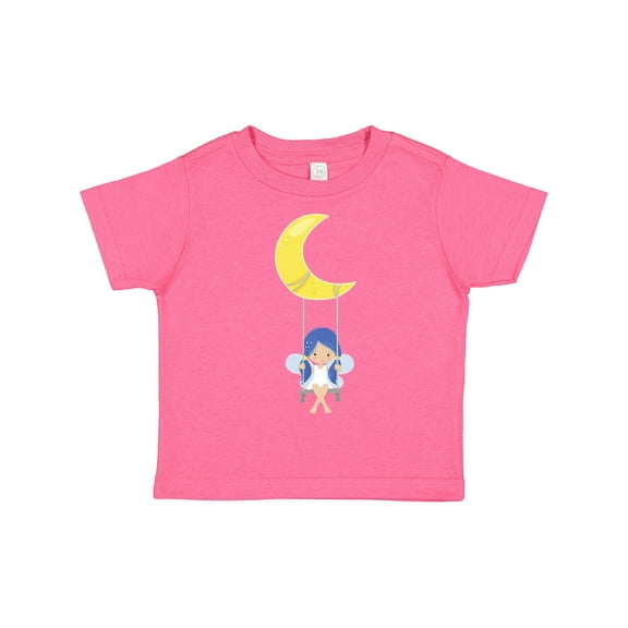 Inktastic Stardust Fairy, Cute Fairy, Fairy on a Swing, Moon Girls Toddler T-Shirt