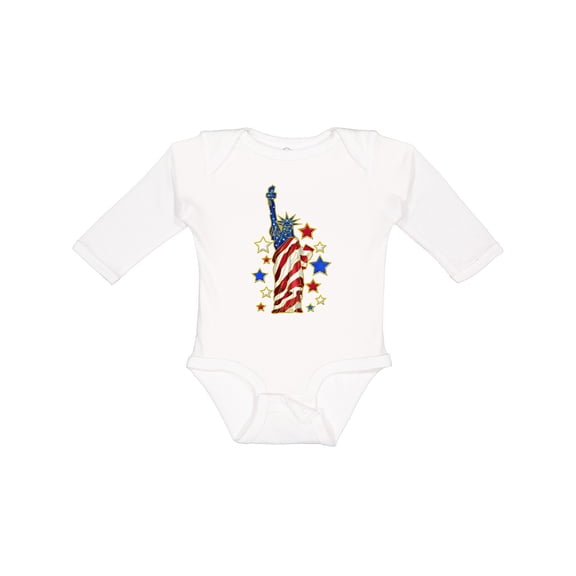 Inktastic Statue of Liberty Boys or Girls Long Sleeve Baby Bodysuit