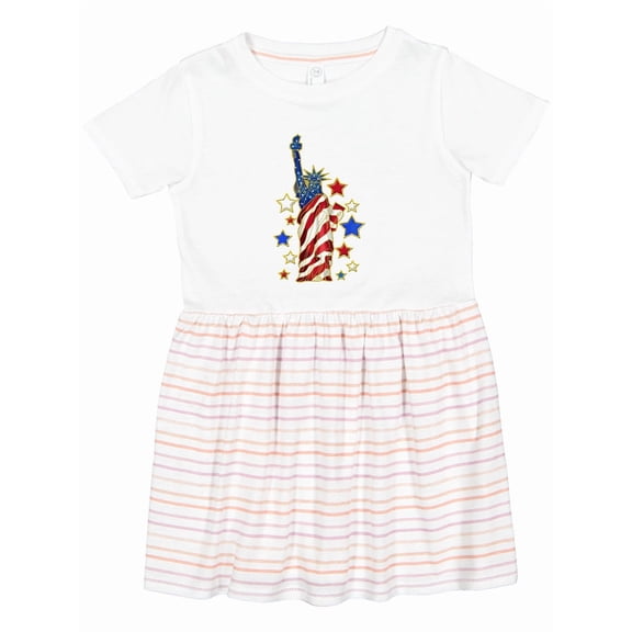 Inktastic Statue of Liberty Girls Toddler Dress