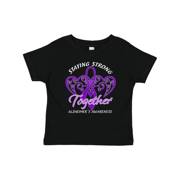 Inktastic Staying Strong Together Alzheimer's Awareness Purple Ribbon Boys or Girls Baby T-Shirt
