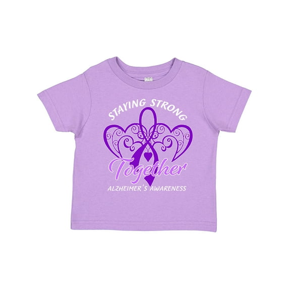 Inktastic Staying Strong Together Alzheimer's Awareness Purple Ribbon Boys or Girls Toddler T-Shirt