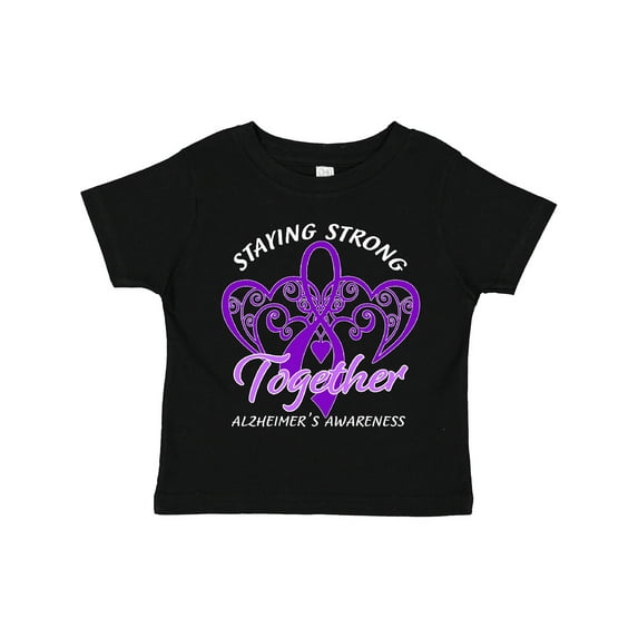 Inktastic Staying Strong Together Alzheimer's Awareness Purple Ribbon Boys or Girls Toddler T-Shirt