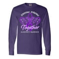 thumbnail image 1 of Inktastic Staying Strong Together Alzheimer's Awareness Purple Ribbon Long Sleeve T-Shirt, 1 of 5