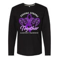 thumbnail image 1 of Inktastic Staying Strong Together Alzheimer's Awareness Purple Ribbon Long Sleeve T-Shirt, 1 of 5