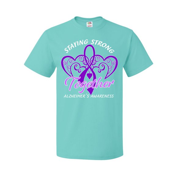 Inktastic Staying Strong Together Alzheimer's Awareness Purple Ribbon T-Shirt