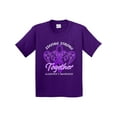 thumbnail image 1 of Inktastic Staying Strong Together Alzheimer's Awareness Purple Ribbon Youth T-Shirt, 1 of 5