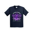 thumbnail image 1 of Inktastic Staying Strong Together Alzheimer's Awareness Purple Ribbon Youth T-Shirt, 1 of 5