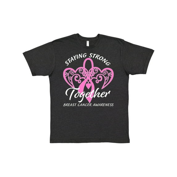Inktastic Staying Strong Together with Pink Breast Cancer Ribbon T-Shirt