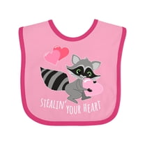 Inktastic Stealin' Your Heart Cute Raccoon Boys or Girls Baby Bib