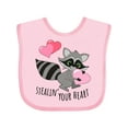 thumbnail image 1 of Inktastic Stealin' Your Heart Cute Raccoon Boys or Girls Baby Bib, 1 of 4