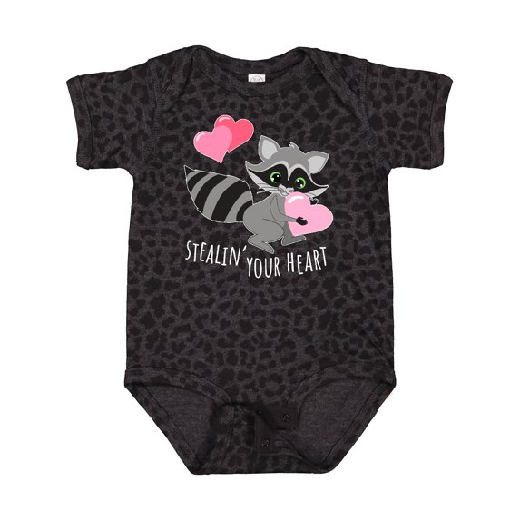 Inktastic Stealin' Your Heart Cute Raccoon Boys or Girls Baby Bodysuit