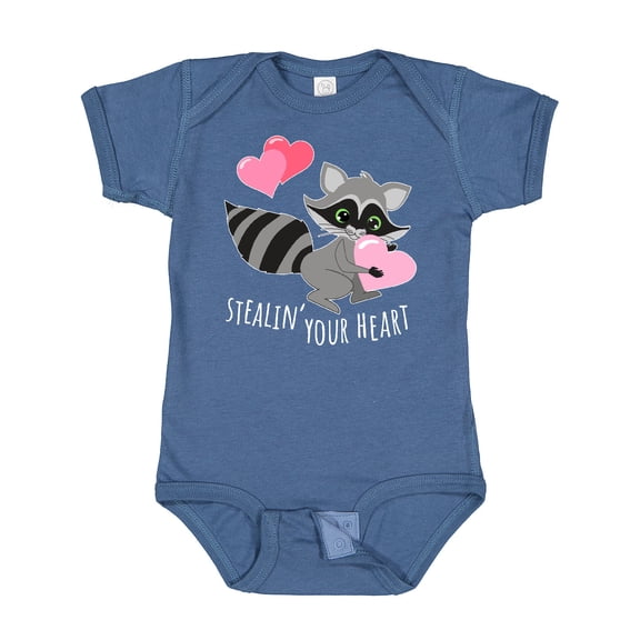 Inktastic Stealin' Your Heart Cute Raccoon Boys or Girls Baby Bodysuit