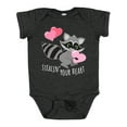 thumbnail image 1 of Inktastic Stealin' Your Heart Cute Raccoon Boys or Girls Baby Bodysuit, 1 of 5