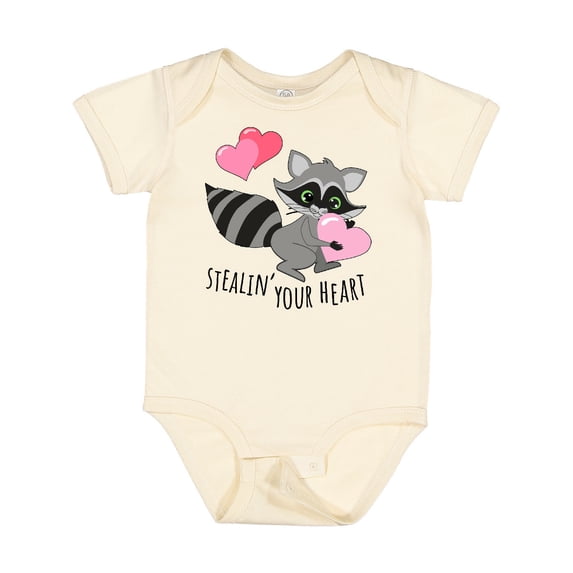 Inktastic Stealin' Your Heart Cute Raccoon Boys or Girls Baby Bodysuit