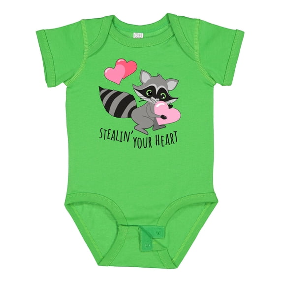 Inktastic Stealin' Your Heart Cute Raccoon Boys or Girls Baby Bodysuit