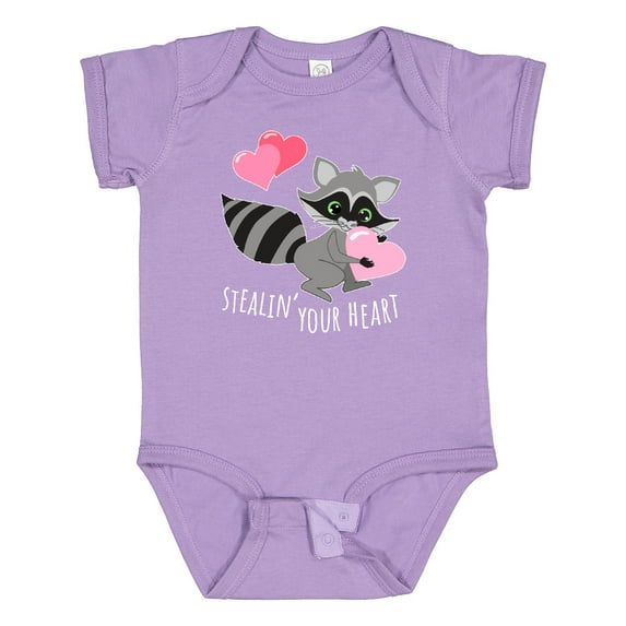 Inktastic Stealin' Your Heart Cute Raccoon Boys or Girls Baby Bodysuit