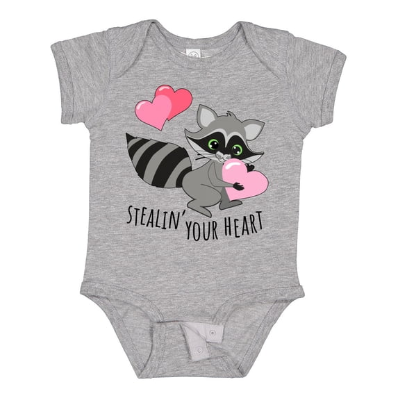 Inktastic Stealin' Your Heart Cute Raccoon Boys or Girls Baby Bodysuit