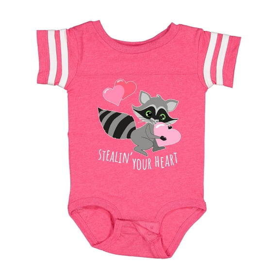 Inktastic Stealin' Your Heart Cute Raccoon Boys or Girls Baby Bodysuit