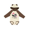 thumbnail image 1 of Inktastic Stealin' Your Heart Cute Raccoon Boys or Girls Long Sleeve Baby Bodysuit, 1 of 5