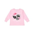 thumbnail image 1 of Inktastic Stealin' Your Heart Cute Raccoon Boys or Girls Long Sleeve Toddler T-Shirt, 1 of 5