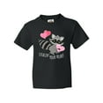 thumbnail image 1 of Inktastic Stealin' Your Heart Cute Raccoon Youth T-Shirt, 1 of 5