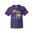 thumbnail image 1 of Inktastic Stealin' Your Heart Cute Raccoon Youth T-Shirt, 1 of 5