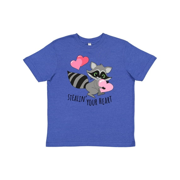 Inktastic Stealin' Your Heart Cute Raccoon Youth T-Shirt