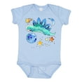 thumbnail image 1 of Inktastic Stegosaurus Space Dinosaur with Stars and Planet Boys or Girls Baby Bodysuit, 1 of 5