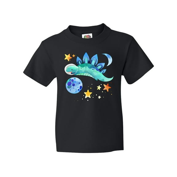 Inktastic Stegosaurus Space Dinosaur with Stars and Planet Youth T-Shirt
