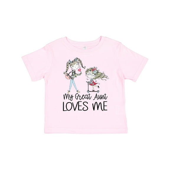 Inktastic Stick Girls My Great Aunt Loves Me Boys or Girls Toddler T-Shirt