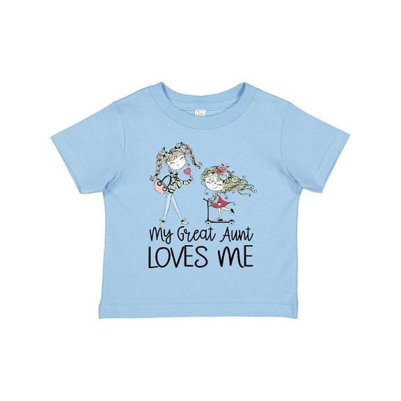 Inktastic Stick Girls My Great Aunt Loves Me Boys or Girls Toddler T-Shirt