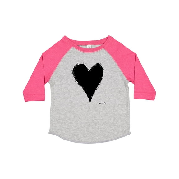 Inktastic Stitched Black Heart Boys or Girls Toddler T-Shirt