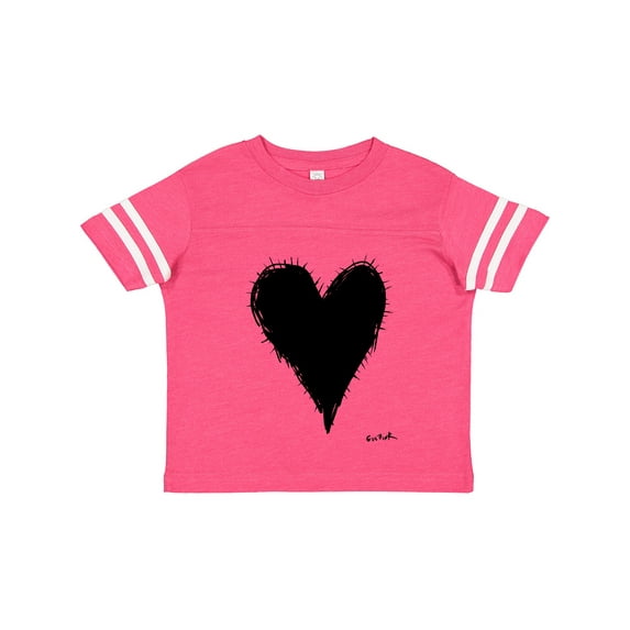 Inktastic Stitched Black Heart Boys or Girls Toddler T-Shirt