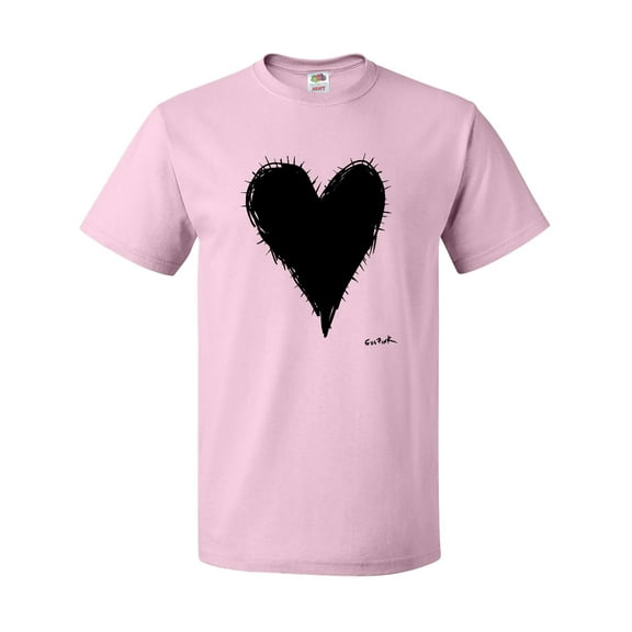Inktastic Stitched Black Heart T-Shirt