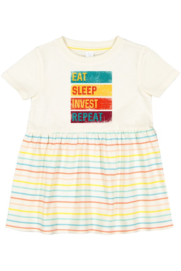 Stock Broker Eat Sleep Invest Repeat Girls Baby Dress