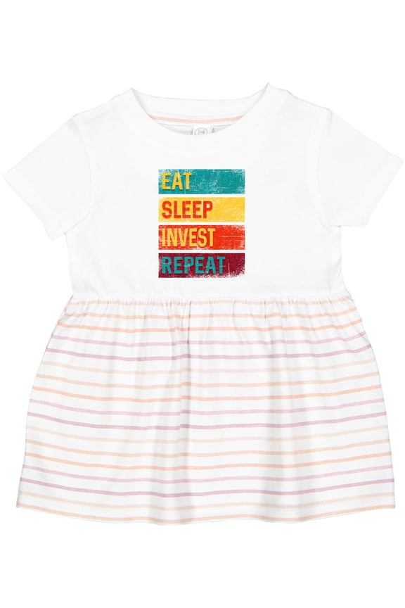 Stock Broker Eat Sleep Invest Repeat Girls Baby Dress