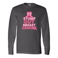 thumbnail image 1 of Inktastic Stomp Out Breast Cancer with Pink Cowgirl Boots Long Sleeve T-Shirt, 1 of 5