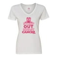 thumbnail image 1 of Inktastic Stomp Out Breast Cancer with Pink Cowgirl Boots Women's V-Neck T-Shirt, 1 of 5