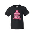 thumbnail image 1 of Inktastic Stomp Out Breast Cancer with Pink Cowgirl Boots Youth T-Shirt, 1 of 5