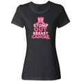 thumbnail image 1 of Inktastic Stomp out Breast Cancer with Pink Cowgirl Boots Women's T-Shirt, 1 of 5