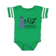 thumbnail image 1 of Inktastic Stop Domestic Violence-purple Ribbon Boys or Girls Baby Bodysuit, 1 of 5