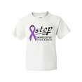 thumbnail image 1 of Inktastic Stop Domestic Violence-purple Ribbon Youth T-Shirt, 1 of 5