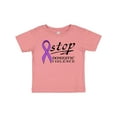 thumbnail image 1 of Inktastic Stop Domestic Violence-purple ribbon Boys or Girls Baby T-Shirt, 1 of 5