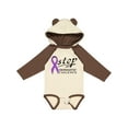 thumbnail image 1 of Inktastic Stop Domestic Violence-purple ribbon Boys or Girls Long Sleeve Baby Bodysuit, 1 of 5
