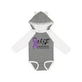 thumbnail image 1 of Inktastic Stop Domestic Violence-purple ribbon Boys or Girls Long Sleeve Baby Bodysuit, 1 of 5