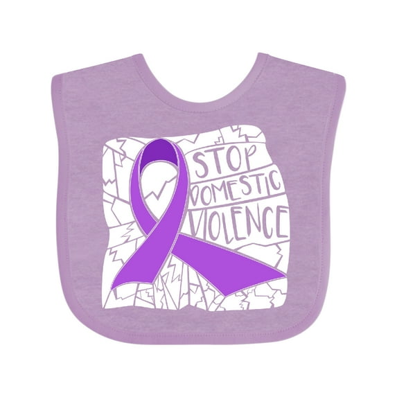 Inktastic Stop Domestic Violence-shattered Glass Boys or Girls Baby Bib