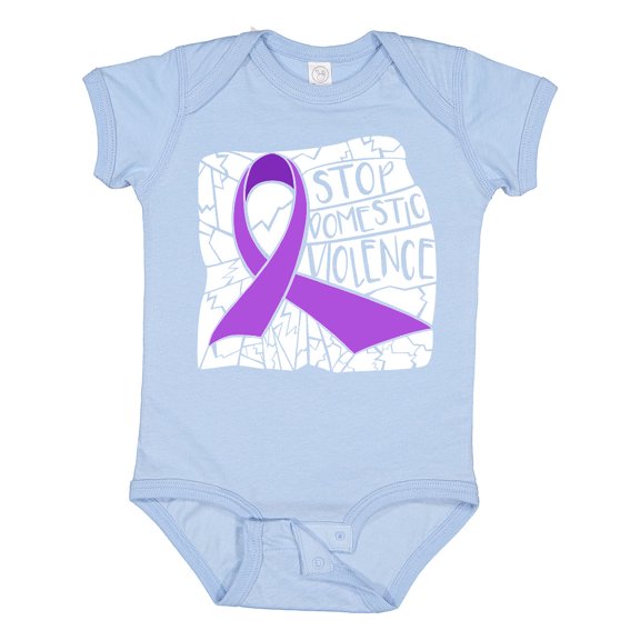 Inktastic Stop Domestic Violence-shattered Glass Boys or Girls Baby Bodysuit