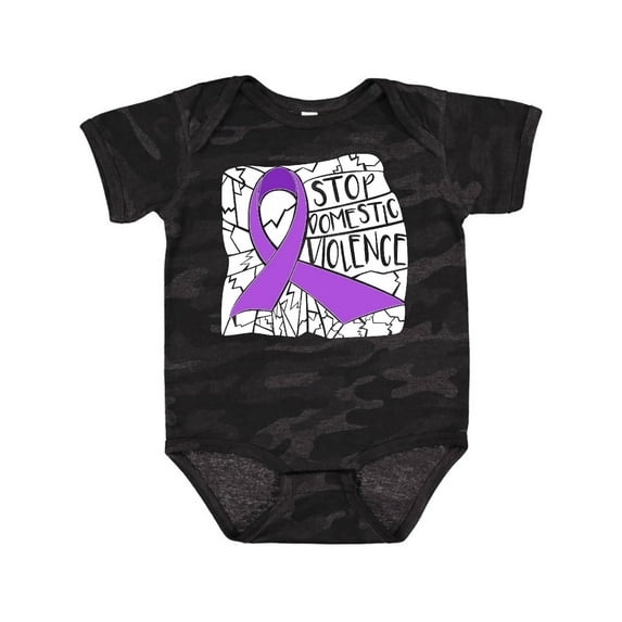 Inktastic Stop Domestic Violence-shattered Glass Boys or Girls Baby Bodysuit