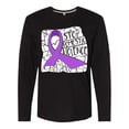 thumbnail image 1 of Inktastic Stop Domestic Violence-shattered Glass Long Sleeve T-Shirt, 1 of 5