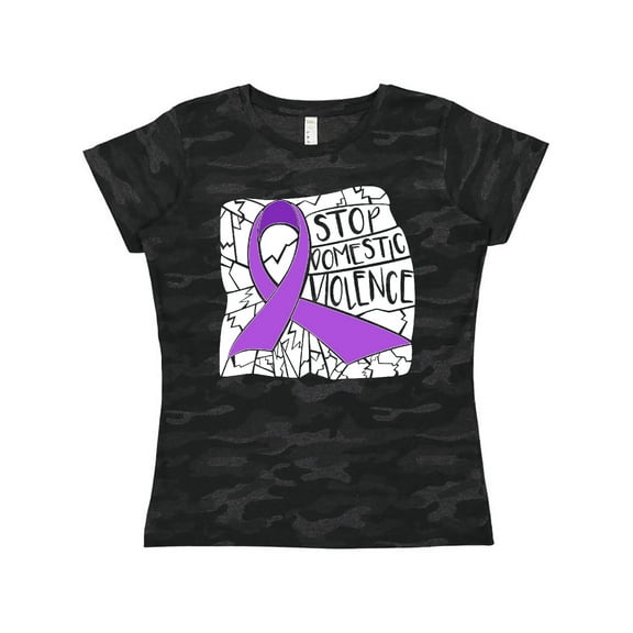 Inktastic Stop Domestic Violence-shattered glass Women's T-Shirt